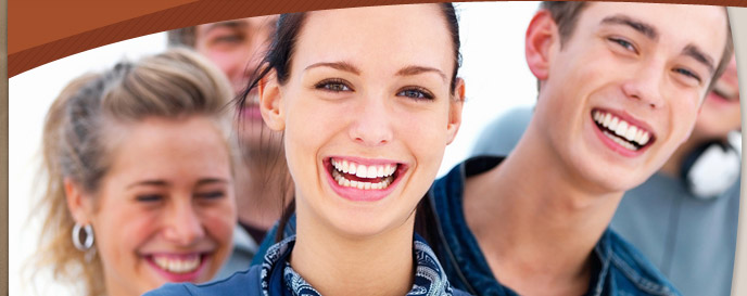 group of teens smiling